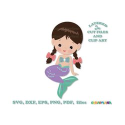 INSTANT Download. Cute sitting mermaid svg cut file and clip art. Commercial license is included ! M_31.