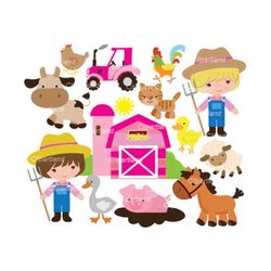 INSTANT Download. Farm clip art. Cf_54.  (12-14 inchs) Personal and commercial use.