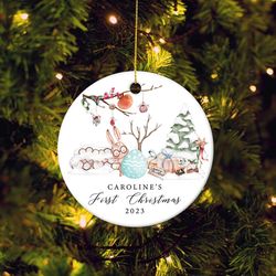 personalized baby first christmas decoration, baby 1st christmas ornament
