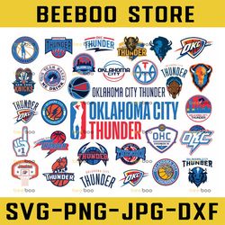 33 Files NBA Oklahoma City Thunder, Oklahoma svg, basketball bundle svg,NBA svg, NBA svg, Basketball Clipart, Svg