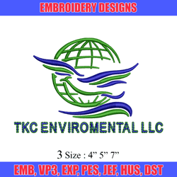 TKC Logo embroidery design, TKC Logo embroidery, logo design, embroidery file, logo shirt, Digital download.