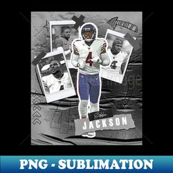 Eddie Jackson football Paper Poster Bears 5 - Signature Sublimation PNG File - Capture Imagination with Every Detail