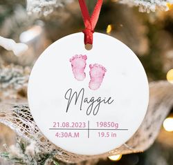 babys first christmas ornament 2023,  customized babies 1st christmas