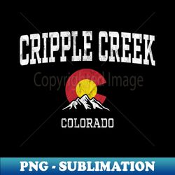 Cripple Creek Colorado CO Vintage Athletic Mountains - Modern Sublimation PNG File - Create with Confidence