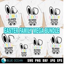Easter family bundle SVG,  Easter bunny SVG,  Family Bunny shirts svg, Eater 2023 SVG,  digital cut files