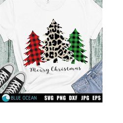 Christmas Tree SVG, Christmas Tree Plaid, Christmas tree Leopard, SVG cut files