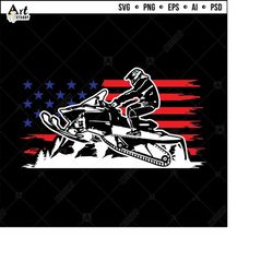 Snowmobile svg files - SNOWMOBILE NATURE IN Flag snowmobiling winter sports svg