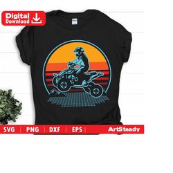 Four wheeler svg Quad bike - ATV retro aesthetic Motorcycle atv svg files graphics digital download instant download