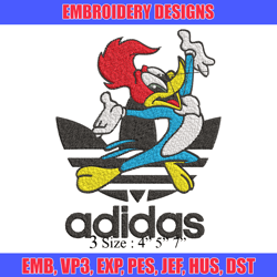 Woody cartoon Embroidery Design, Adidas Embroidery, Embroidery File, Brand Embroidery, Logo shirt, Digital download