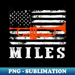 Distressed American Flag Miles Legend - Premium PNG Sublimation File - Capture Imagination with Every Detail