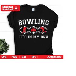 Bowling svg files art - Cool DNA art passionate theme  instant digital download