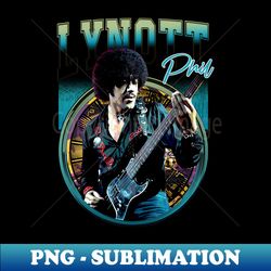 phil lynott live electrifying performances in photos - decorative sublimation png file - bold & eye-catching