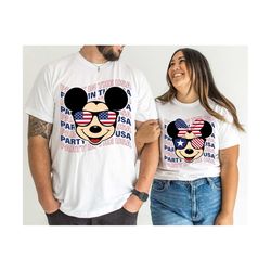 Mouse Party In The Usa Svg, 4th Of July Svg, Red White And Blue, American Freedom Svg, Fourth Of July Svg, Family Vacati