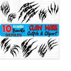 Claw mark art theme, Svg , Png, Eps instant digital downloads BUNDLE