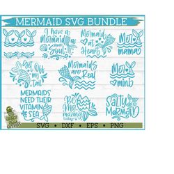 Mermaid SVG Bundle, dxf, eps, png, Mermaid svg, Mermaid Tail svg, Beach svg, Silhouette Cameo svg, Cricut svg, Cut File,