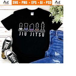 Jiu jitsu svg files Chess with jiu jitsu rank belt cool style of art- instant digital download grappling mma svg graphic
