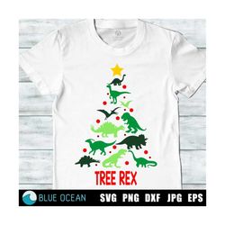 Tree Rex SVG, Dinosaur Christmas Tree Svg,  Christmas Dinosaur Svg, Christmas T-Rex Svg