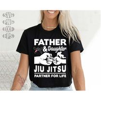 Jiu jitsu svg files - Father and Daughter partner for life cute theme instant digital download grappling mma svg graphic instant download