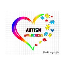 Autism Awareness Heart Svg, Autism Heart Svg, Autism Acceptance, Autism Awareness, Autism Support Svg Autism Heart Puzzl