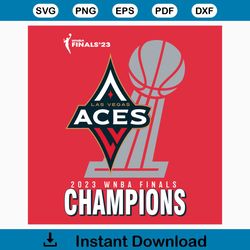 Las Vegas Aces WinCraft 2023 WNBA Finals Champions SVG