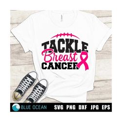 Tackle Breast Cancer Svg, Png, Eps, Pdf, Breast Cancer Svg, Cancer Awareness Svg, Breastcancer Svg, Football Cancer Svg, Fight Cancer Svg