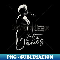 Etta James silhouette - Instant PNG Sublimation Download - Bold & Eye-catching