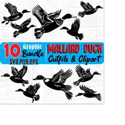 Mallard duck art, duck hunting hunter theme, Svg , Png, Eps instant digital downloads BUNDLES