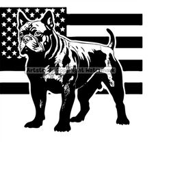 American bully or pitbull pit bullies dog mixed with american flag, Svg , Png, Eps instant digital downloads
