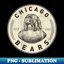 Vintage Chicago Bears 1 by Buck Tee - Special Edition Sublimation PNG File - Fashionable and Fearless