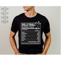 Volleyball svg files art - volleyball sports svg graphics NUTRITION facts