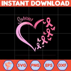 Breast Cancer Svg, Survivor Svg, Pink Awareness Ribbon Svg, Breast Cancer Awareness Instant Download