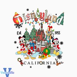 Vintage Christmas Disneyland Mickey And Friend PNG File