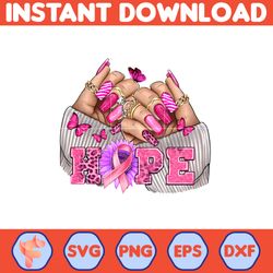 Breast Cancer Svg, Hope Svg, Pink Awareness Ribbon Svg, Breast Cancer Awareness Instant Download