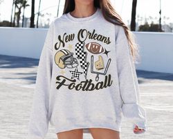 Retro New Orleans Football Crewneck Sweatshirt T-Shirt, Saints Shirt, Vintage New Orleans Sweatshirt