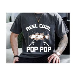 Reel Cool Pop Pop SVG, Dad & Son Svg, Father's Day Svg, Fishing SVG, Fishing Saying, Fishing Shirt Svg, Funny Fishing, G