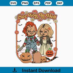 Horror Chucky And Tiffany See You In Hell SVG Graphic File