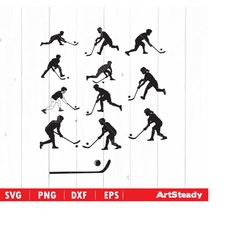 Ball hockey svg files - HOCKEY Graphic silhouette theme art hockey player digital instant downloads
