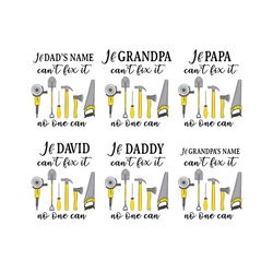 Personalized If Papa Can't Fix It No One Can Png Bundle, Father's Day Png,  Funny Dad Gift, Dad Life Png, Carpenter Dad Gift