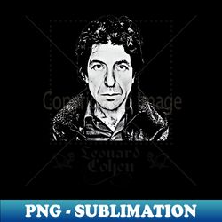 Leonard Cohen  Retro Aesthetic - Instant Sublimation Digital Download - Revolutionize Your Designs