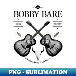 Bobby Bare Acoustic Guitar Vintage Logo - Unique Sublimation PNG Download - Perfect for Sublimation Mastery
