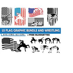 Wrestling svg files - theme artwork vintage BUNDLE graphics wrestlers svg or MMA svg graphic arts