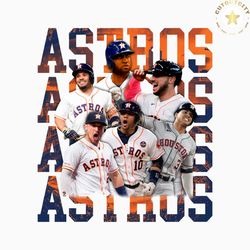 Houston Astros ALCS Baseball Players PNG Sublimation File