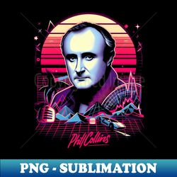 Phil Collins - Retro 80s Aesthetic Fan Design - Creative Sublimation PNG Download - Spice Up Your Sublimation Projects