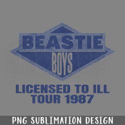 Beastie Boys Licensed To Ill Tour 1987 Vintage rint Look PNG Download