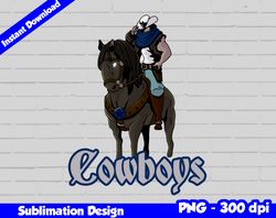 Cowboys Png, Football mascot warrior style, cowboys t-shirt design PNG for sublimation, sport mascot design