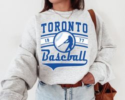 Vintage Toronto Blue Jay Crewneck Sweatshirt T-Shirt, Toronto Blue Jay EST 1977 Sweatshirt, Toronto Baseball Shirt, Retr