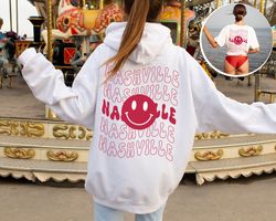 Nashville Shirt, Smiley face Hoodie, Emoji Crewneck Sweatshirt