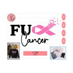fu cancer svg, breast cancer svg, breast cancer png, awareness ribbon svg, awareness month, pink ribbon svg, cancer awareness svg