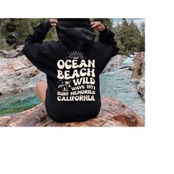 Ocean Beach Hoodie, Aesthetic Hoodie, Tumblr Sweatshirt, CA Surf Tee, Trendy Oversized Hoodie, Coconut T-Shirt, Summer B