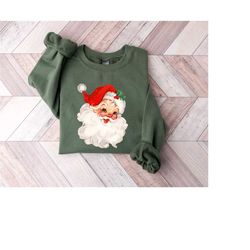 Retro Cheerful Santa Tshirt, Santa Merry Christmas Shirt, Vintage Santa Claus Graphic Tee, Xmas Women Men Gift, Classic
